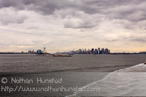 Lower Manhattan and Jersey City from the Staten Island Ferry